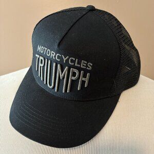 TRIUMPH Motorcycles black snapback cap branded